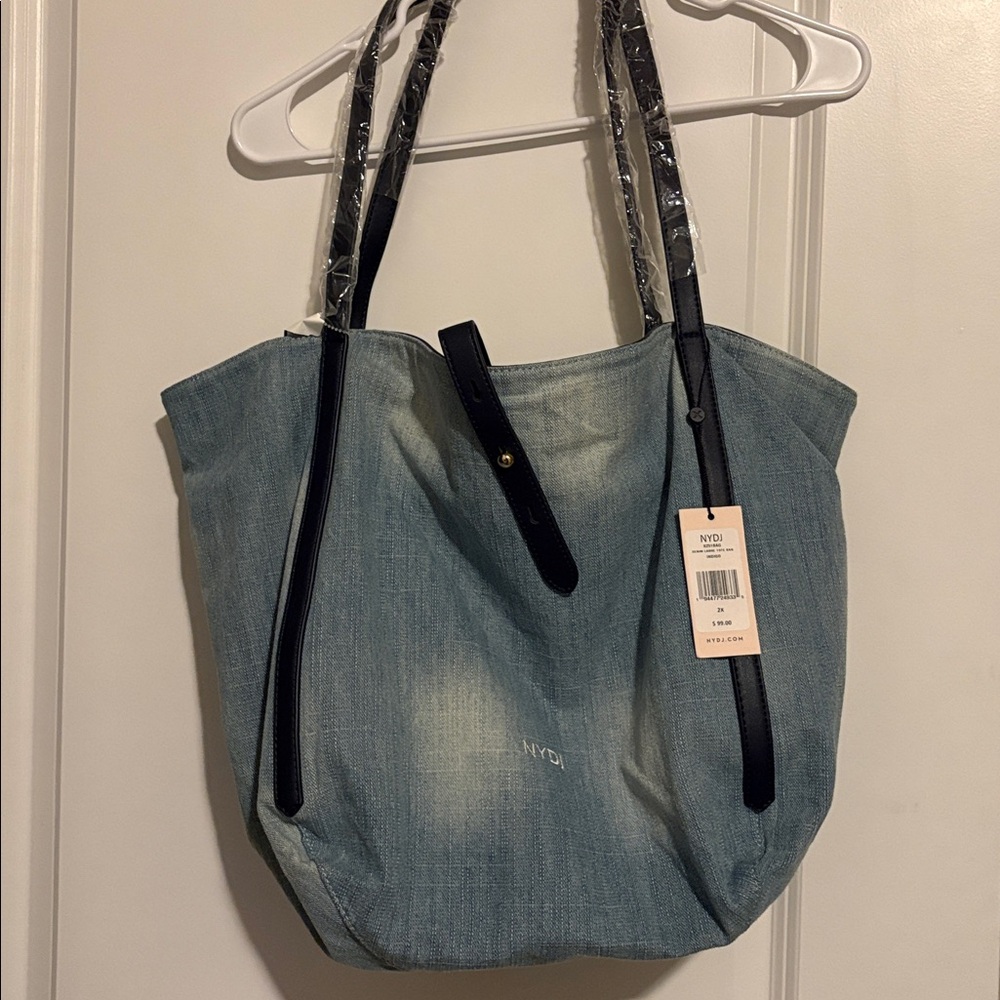 NYDJ Large Oversized Denim Tote Bag NWT